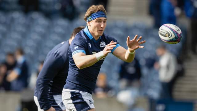 Scotland captain Jamie Ritchie during the team run at BT Murrayfield.  (Photo by Craig Williamson / SNS Group)