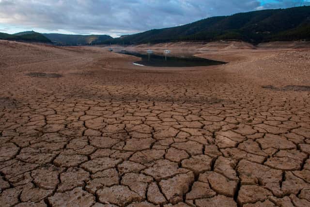A reservoir near Sacedon, Guadalajara, Spain, during a drought in 2017 (Picture: Pierre-Philippe Marcou/AFP via Getty Images)