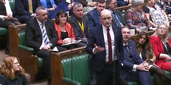 SNP Westminster leader Stephen Flynn speaks during Prime Minister's Questions in the House of Commons. Photo: House of Commons/UK Parliament/PA Wire