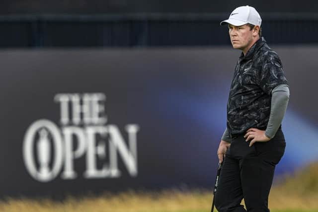 Bob MacIntyre focuses on the 18th green during the second round of the 152nd Open at Royal Troon. Picture: Tom Russo/The Scotsman
