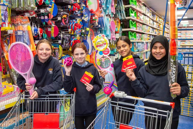 Cranhill Primary School students in Smyths Toys