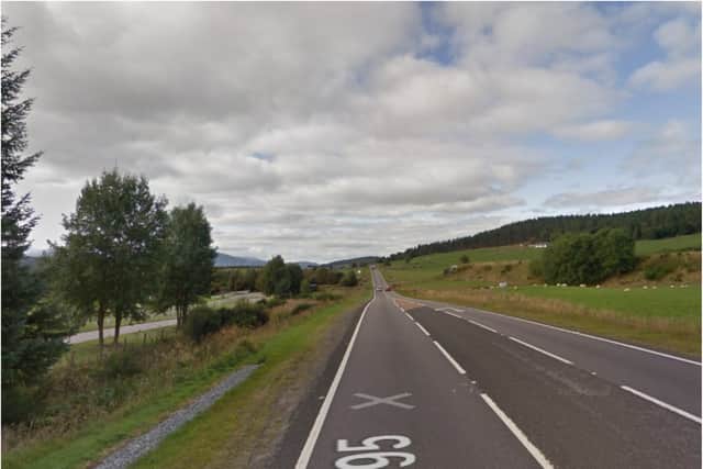 A man is in critical condition after a crash on the A95.