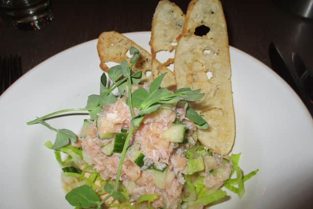 'A delicate crab starter was the star player with its soughdough wafers and salad supporters' at The Principal, York.