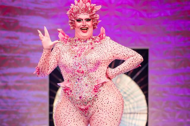 Lawrence Chaney on the Drag Race runway