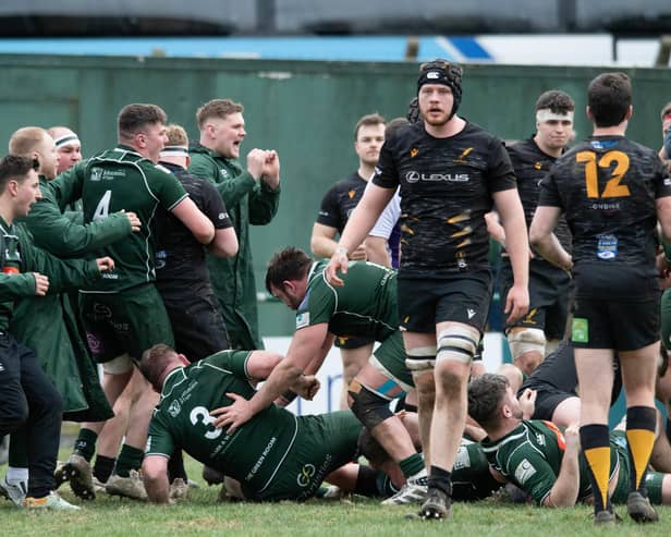 Hawick got the better of Currie Chieftains in last season's Premiership final at Mansfield Park and the sides will meet again on Saturday.  (Photo by Mark Scates / SNS Group)