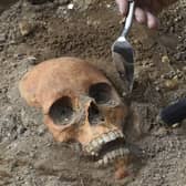 The excavation of human remains which could date back as far as 1300 has began in Constitution Street during July, as part of the Trams to Newhaven project.