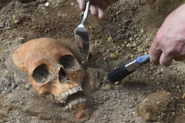 The excavation of human remains which could date back as far as 1300 has began in Constitution Street during July, as part of the Trams to Newhaven project.