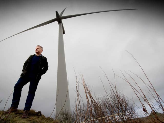 Wind farm turbines usually have three blades, each with a lifespan of about 20 or 25 years and weighing several tonnes. An increasing number will come to the end of their operational lifetime in coming years, posing the problem of what to do with them. Picture: Colin Hattersley