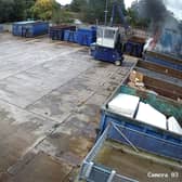 The fire at Westhill Recycling Centre is thught to have been caused by a small gas cylinder.