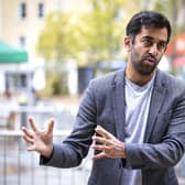 Scottish Health Secretary Humza Yousaf speaks to the media after receiving his Pfizer vaccination jab for Covid-19 at Caird Hall, in Dundee.