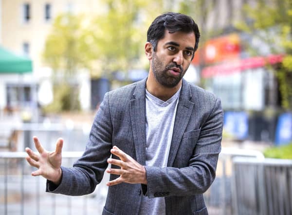 Scottish Health Secretary Humza Yousaf speaks to the media after receiving his Pfizer vaccination jab for Covid-19 at Caird Hall, in Dundee.