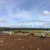 Volunteer archaeologists found the 10,500-year-old hazelnut shell on Threave Estate in Dumfries and Galloway . PIC: NTS.