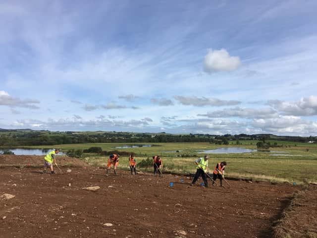 Volunteer archaeologists found the 10,500-year-old hazelnut shell on Threave Estate in Dumfries and Galloway . PIC: NTS.