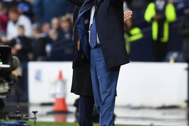 Sir Alex Ferguson recives a Scotland Cap during a FIFA World Cup Qualifier between Scotland and Israel at Hampden Park, on October 09 , 2021, in Glasgow, Scotland. (Photo by Craig Foy / SNS Group)