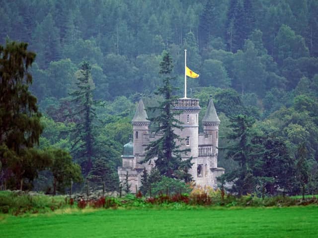 Balmoral Castle on September 8 2022, with the Royal Banner of Scotland flying at half mast. The backdrop of Deeside to events surrounding the death of Elizabeth II has helped to drive an increase in visitors to the area, it is understood. PIC: Owen Humphreys/PA Wire