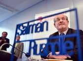 Salman Rushdie, 75, pictured at an event in Germany, is recovering after being repeatedly stabbed (Picture: Thomas Lohnes/Getty Images)