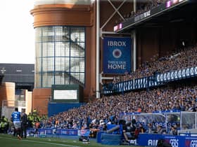 Rangers fans have been encouraged to stay in their seat after the match against Hearts. (Photo by Craig Williamson / SNS Group)