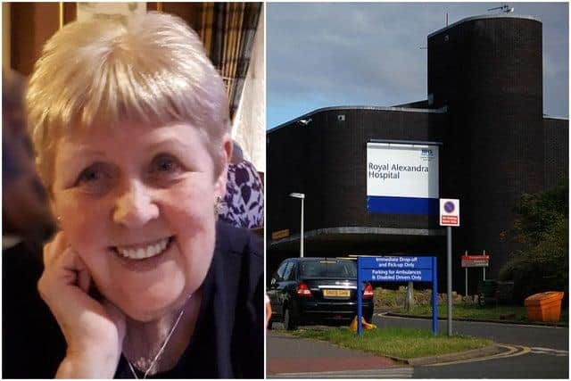 Ms Sweeney died on April 4 while being cared for at the Royal Alexandra Hospital in Paisley picture: supplied