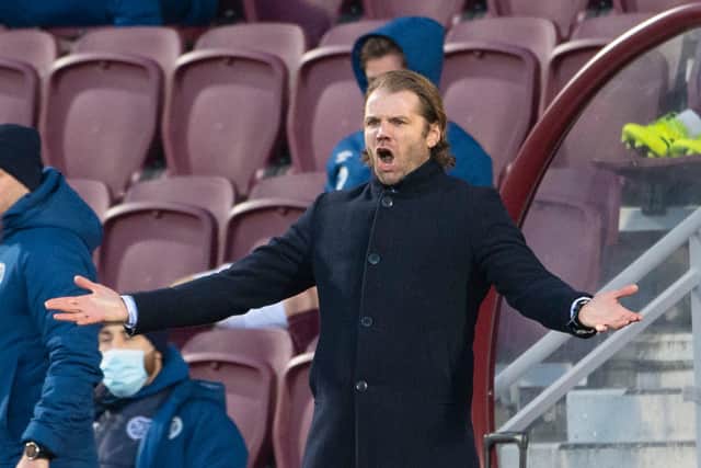 Hearts manager Robbie Neilson during his team's 3-2 loss against Raith Rovers.