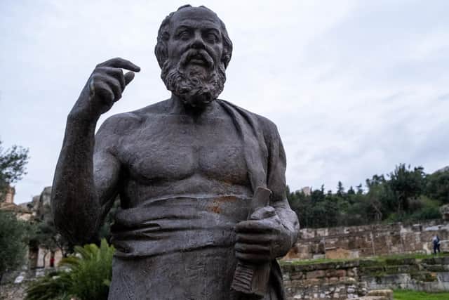 A statue of Socrates in the Ancient Agora of Athens (Picture: Martin Bertrand/Hans Lucas/AFP via Getty)