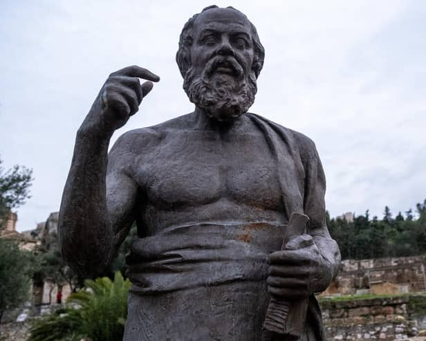 A statue of Socrates in the Ancient Agora of Athens (Picture: Martin Bertrand/Hans Lucas/AFP via Getty)