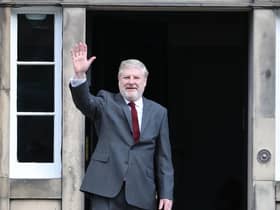 Angus Robertson, Cabinet Secretary for the constitution, external affairs and culture, arrives for the announcement of the new Cabinet. Picture: Andrew Milligan/PA Wire