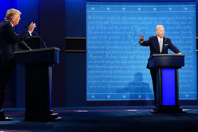 Trump and Biden go head to head during the first 2020 presidential election debate (Shutterstock)
