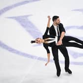 Great Britain's Lilah Fear and Lewis Gibson perform during the ice dance programme event at the ISU World Figure Skating Championships in Stockholm.