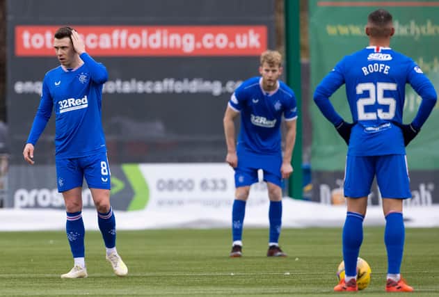 Rangers performed poorly in the 1-1 draw with Hamilton. Picture: SNS