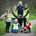 Ella Warden, Ruby Smith, Claire Forbes (Sales Consultant at Stewart Milne Homes), Jenna Warden
front row: Finlay Bisset and Murray Smith (Pic: Rory Raitt)