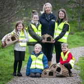 Ella Warden, Ruby Smith, Claire Forbes (Sales Consultant at Stewart Milne Homes), Jenna Warden
front row: Finlay Bisset and Murray Smith (Pic: Rory Raitt)