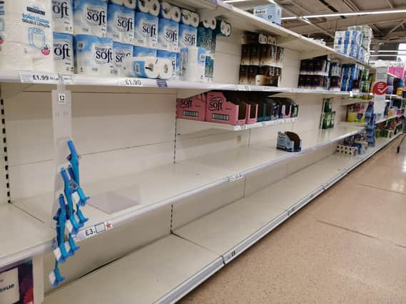 The loo paper section at a Tesco store in Bonnyrigg believed to have been taken this week picture: supplied