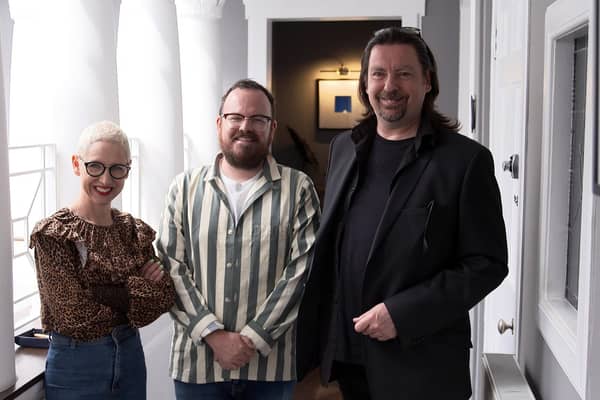 Banjo Beale (centre), with fellow judges Anna Campbell-Jones and Michael Angus.