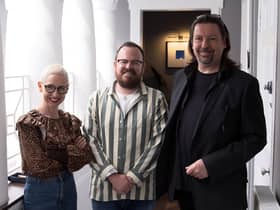 Banjo Beale (centre), with fellow judges Anna Campbell-Jones and Michael Angus.