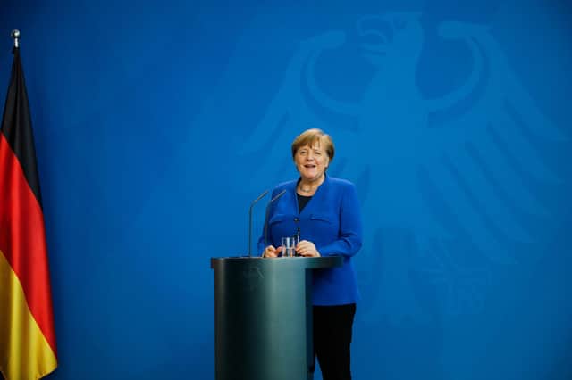 Germany, under Angela Merkel, moved quickly to deal with the coronavirus outbreak as the UK dithered, says Joyce McMillan (Picture: Markus Schreiber/pool/AFP via Getty)