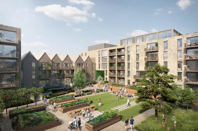A CGI of the proposed Rowanbank Gardens development in Corstorphine area of Edinburgh.