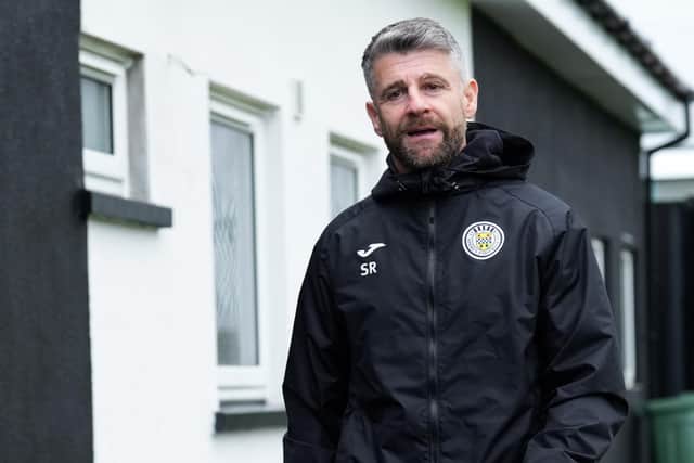 Stephen Robinson during a St Mirren press conference at the St Mirren Training Centre, on October 07, 2022, in Paisley, Scotland. (Photo by Simon Wootton / SNS Group)
