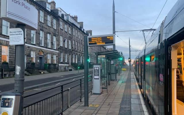 The York Place terminus tram stop has been removed as part of the extension being built to Newhaven. Picture: Edinburgh Trams