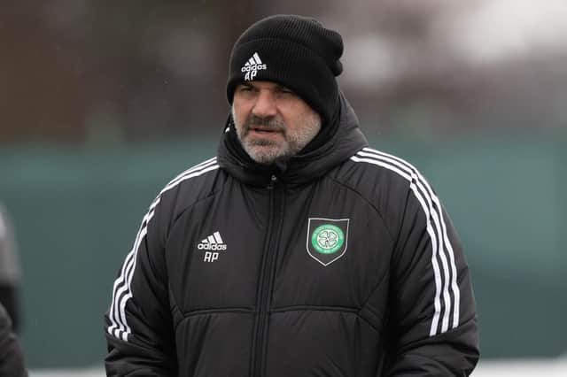Celtic manager Ange Postecoglou helped stranded motorists stuck in snow on his way to training at Lennoxtown. (Photo by Craig Williamson / SNS Group)