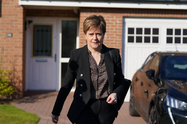 Former Scottish first minister Nicola Sturgeon leaving her home in Uddingston, Glasgow. Picture: Andrew Milligan/PA Wire