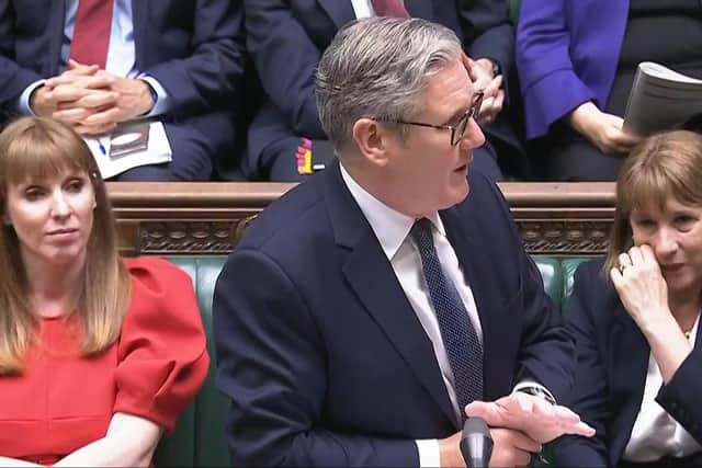 Rachel Reeves looked visibly tearful as Keir Starmer spoke during Prime Minister's Questions in the House of Commons on Wednesday (Picture: House of Commons/UK Parliament/PA Wire)
