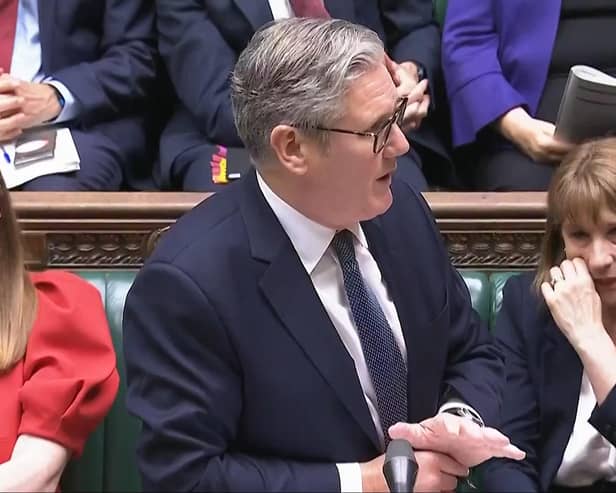 Rachel Reeves looked visibly tearful as Keir Starmer spoke during Prime Minister's Questions in the House of Commons on Wednesday (Picture: House of Commons/UK Parliament/PA Wire)