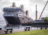 The unfinished Glen Sannox ferry in the Ferguson Marine shipyard in Port Glasgow (Picture: Jane Barlow/PA)