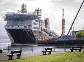 The unfinished Glen Sannox ferry in the Ferguson Marine shipyard in Port Glasgow (Picture: Jane Barlow/PA)