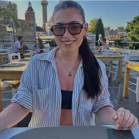 Student Paige Mcginlay and her boyfriend were supposed to be relaxing on a trip to Dubai. Pic: Contributed