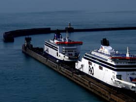 The P&O Ferries vessel Spirit of Britain (right) moored at the Port of Dover in Kent, following its detention after the Maritime and Coastguard Agency (MCA) said Spirit of Britain is not being allowed to sail after an inspection identified several safety issues. Picture date: Wednesday April 13, 2022.