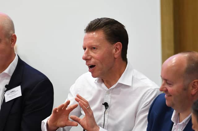 Stephen Ingledew, chief executive of FinTech Scotland (centre). Picture: John Devlin.