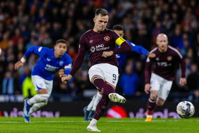 Shankland scored from the spot when Hearts lost 3-1 to Rangers at Hampden earlier in the season.