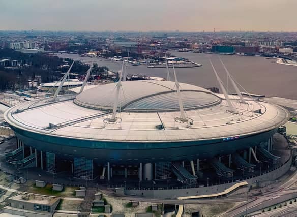 The Gazprom Arena in Saint Petersburg is scheduled to stage the Champions League final in May. Picture: Getty