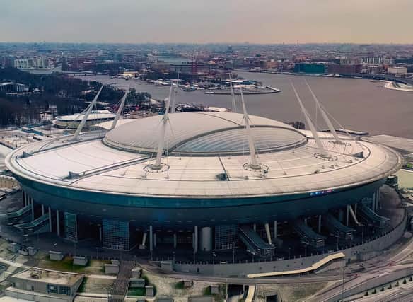 The Gazprom Arena in Saint Petersburg is scheduled to stage the Champions League final in May. Picture: Getty